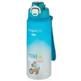 Vagonlife 2352 Soft-Touch Sevimli Hayvan Figürlü Matara 800 ml Turkuaz