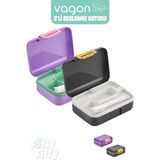 Vagonlife 2’li Beslenme Kutusu ( Seçtiğiniz Renkte 2 Adet Gönderilir ) - Mor-Siyah