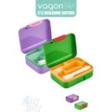 Vagonlife 2’li Beslenme Kutusu ( Seçtiğiniz Renkte 2 Adet Gönderilir ) - Mor-Yeşil