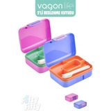 Vagonlife 2’li Beslenme Kutusu ( Seçtiğiniz Renkte 2 Adet Gönderilir ) - Pembe-Lila
