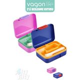 Vagonlife 2’li Beslenme Kutusu ( Seçtiğiniz Renkte 2 Adet Gönderilir ) - Pembe-Mavi