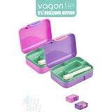 Vagonlife 2’li Beslenme Kutusu ( Seçtiğiniz Renkte 2 Adet Gönderilir ) - Pembe-Mor