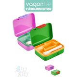 Vagonlife 2’li Beslenme Kutusu ( Seçtiğiniz Renkte 2 Adet Gönderilir ) - Pembe-Yeşil