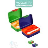 Vagonlife 2’li Beslenme Kutusu ( Seçtiğiniz Renkte 2 Adet Gönderilir ) - Yeşil-KoyuMavi