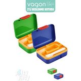 Vagonlife 2’li Beslenme Kutusu ( Seçtiğiniz Renkte 2 Adet Gönderilir ) - Yeşil-Mavi