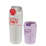 Vagonlife 2'li Çelik Termos-Kahve Bardağı Seti 750ML Çift Kullanım Termos//450ML Mug Kahve Bardağı 750Beyaz-450Mor