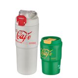 Vagonlife 2'li Çelik Termos-Kahve Bardağı Seti 750ML Çift Kullanım Termos//450ML Mug Kahve Bardağı 750Beyaz-450Yeşil