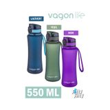 Vagonlife 550 ml Tritan Silikn Taşıma Askılı Su Matarası - Mor