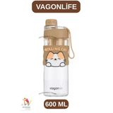 Vagonlife 600 ML KEDİ FİGÜRLÜ SU MATARASI ( RAHAT İÇİM-SÜZGEÇLİ )