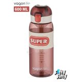 Vagonlife 600 ML Rahat İçim (Pipetsiz) Kulplu Kaydırmaz Gövde Su Matarası -Süzgeçli-FFVGN2024600ML