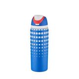 Vagonlife 600ml Pipetli/Pipetsiz Kullanım 6 Saat Sıcak/Soğuk El Askılı Paslanmaz Çelik Termos (Lacivert Yıldız)