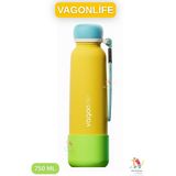 Vagonlife 750 ml Canlı Renkler Bilek Askılı Paslanmaz Çelik Termos - Sarı