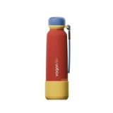 Vagonlife 750ml Düz Renkli Pipetli/Pipetsiz Kullanım İpli El Askılı Kaymaz Tabanlı Paslanmaz Çelik Termos (Kırmızı)
