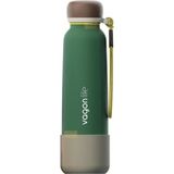Vagonlife 750ML Düz Renkli Pipetli/pipetsiz Kullanım Ipli El Askılı Kaymaz Tabanlı Paslanmaz Çelik Termos - Koyu Yeşil - 0,75 lt