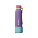 Vagonlife 750ml Düz Renkli Pipetli/Pipetsiz Kullanım İpli El Askılı Kaymaz Tabanlı Paslanmaz Çelik Termos (Mor)