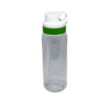Vagonlife 800ml Pipetli/Pipetsiz Kullanım Şeffaf Gövdeli Tritan Su Matarası (Beyaz-Yeşil)