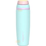 Vagonlife 800ML Yeni Koleksiyon Düz Renkli Pipetli/pipetsiz Kullanım Kulplu 6 Saat Sıcak/soğuk Paslanmaz Çelik Termos - Turkuaz - 0,80 lt