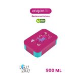 Vagonlife 900 ml Tek Kat 3 Bölme Çocuk Beslenme Kutusu -FFB1270 - Pembe