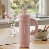 Vagonlife 950 ml Çelik Termos - Cocosmile 950 ml Vakumlu Paslanmaz Çelik Termos (Pembe) - Çok Renkli
