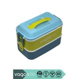 Vagonlife Bento 1000ml Lunchbox Yeni Koleksiyon 2 Katlı 3 Bölmeli Paslanmaz Çelik Sefer Tası Yemek Kutusu