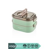 Vagonlife Bento 1000ml Lunchbox Yeni Koleksiyon Çift Katlı 3 Bölmeli Çelik Sefer Tası Yemek Kutusu