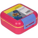 Vagonlife Bento 1000ML Lunchbox Yeni Koleksiyon Tek Katlı Bölmesiz Pp Plastik Küçük Sefer Tası Yemek Kutusu - Koyu Pembe