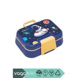 Vagonlife Bento 1030ml Lunchbox Tek Katlı 3 Bölmeli PP Plastik Sefer Tası Yemek Kutusu (Lacivert)