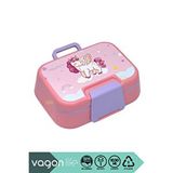 Vagonlife Bento 1030ML Lunchbox Yeni Koleksiyon Tek Katlı 3 Bölmeli Pp Plastik Sefer Tası Yemek Kutusu - Pembe