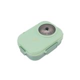 Vagonlife Bento 1100ml Lunchbox Tek Katlı Çelik Sefer Tası Kaseli Yemek Kutusu (Açık Yeşil)