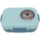 Vagonlife Bento 1100ML Lunchbox Yeni Koleksiyon Tek Katlı Çelik Sefer Tası Kaseli Yemek Kutusu - Açık Turkuaz