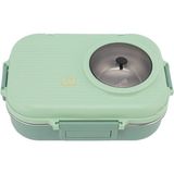 Vagonlife Bento 1100ML Lunchbox Yeni Koleksiyon Tek Katlı Çelik Sefer Tası Kaseli Yemek Kutusu - Yeşil