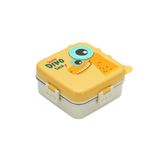 Vagonlife Bento 1120ML Lunchbox Dinozor Desenli Tek Katlı 3 Bölmeli Paslanmaz Çelik Sefer Tası Yemek Kutusu - Turuncu