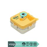 Vagonlife Bento 1120ml Lunchbox Dinozor Desenli Tek Katlı 3 Bölmeli Paslanmaz Çelik Sefer Tası Yemek Kutusu