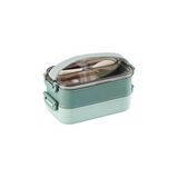Vagonlife Bento 1200ml Lunchbox Yeni Koleksiyon 2 Katlı Çelik Sefer Tası Yemek Kutusu Yeşil
