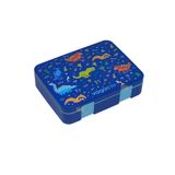 Vagonlife Bento 1300ml Lunchbox Tek Katlı 4 Bölmeli ABS Plastik Çocuk Sefer Tası Yemek Kutusu (Lacivert)