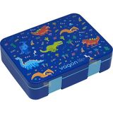 Vagonlife Bento 1300ML Lunchbox Yeni Koleksiyon Tek Katlı 4 Bölmeli Abs Plastik Çocuk Sefer Tası Yemek Kutusu - Lacivert