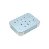 Vagonlife Bento 1330ml Lunchbox Tek Katlı 5 Bölmeli PP Plastik Çocuk Sefer Tası Yemek Kutusu (Mavi)