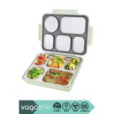 Vagonlife Bento 1600ml Lunchbox Yeni Koleksiyon Sızdırmaz Tek Katlı 5 Bölmeli Paslanmaz Çelik Sefer Tası Yemek Kutusu
