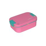Vagonlife Bento 1750ml Lunchbox Tek Katlı 2 Bölmeli PP Plastik Sefer Tası Yemek Kutusu (Pembe)