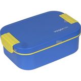 Vagonlife Bento 1750ML Lunchbox Yeni Koleksiyon Tek Katlı 2 Bölmeli Pp Plastik Sefer Tası Yemek Kutusu - Mavi