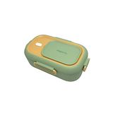 Vagonlife Bento 550ml Lunchbox Tek Katlı Çelik Sefer Tası Yemek Kutusu (Açık Yeşil-Sarı)