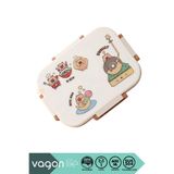 Vagonlife Bento 600ml Lunchbox Capybara Desenli Tek Katlı 2 Bölmeli Paslanmaz Çelik Sefer Tası Yemek Kutusu