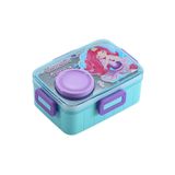 Vagonlife Bento 600ML Yeni Lunchbox Serisi Sevimli Desenli Tek Katlı Bölmesiz Mini Sosluklu Sızdırmaz Paslanmaz Çelik Sefer Tası Çocuk Okul Yemek Kutusu Bpa Yok Özel Kutulu - Turkuaz