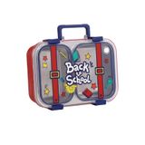 Vagonlife Bento 700ml Lunchbox Desenli Tek Katlı 2 Bölmeli Kulplu Sızdırmaz Paslanmaz Çelik Sefer Tası Çocuk Okul Yemek Kutusu Metal Kaşık ve Chopstick Hediyeli BPA Yok - Kırmızı