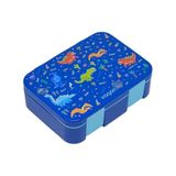 Vagonlife Bento 700ml Lunchbox Tek Katlı 3 Bölmeli ABS Plastik Çocuk Sefer Tası Yemek Kutusu (Lacivert)