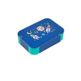 Vagonlife Bento 900ml Lunchbox Tek Katlı 2 Bölmeli PP Plastik Çocuk Sefer Tası Yemek Kutusu (Lacivert)