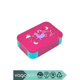 Vagonlife Bento 900ML Lunchbox Yeni Koleksiyon Tek Katlı 2 Bölmeli Pp Plastik Çocuk Sefer Tası Yemek Kutusu - Pembe