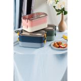 Vagonlife Bento Lunch Box Ofis-Okul İçin Yeni Nesil Sefer Tası -Çorba Kaseli Model-Paslanmaz Çelik 001 lacivert