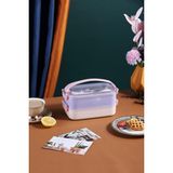 Vagonlife Bento Lunch Box Ofis-Okul Için Yeni Nesil Sefer Tası Taşınabilir Yemek Kutusu Çelik FF462 - Mor