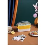 Vagonlife Bento Lunch Box Ofis-Okul Için Yeni Nesil Sefer Tası Taşınabilir Yemek Kutusu Çelik FF462 - Sarı